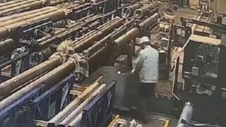 Deadly Factory Accident Caught On CCTV
