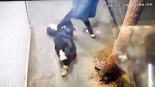 Masked Woman Attacked And Kidnapped By IRGC In Iran