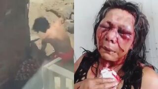 Junkie Caught On Camera Brutally Punching His Elderly Mom