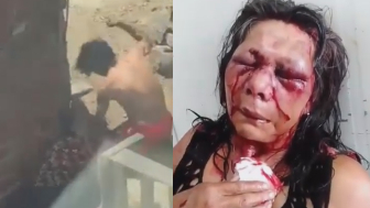 Junkie Caught On Camera Brutally Punching His Elderly Mom
