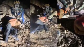 Сut off his head with a chainsaw