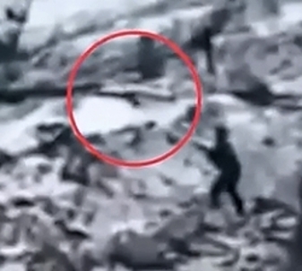 A soldier repelled a drone with the butt of his rifle, but...