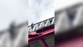 Man Falls From An Overpass In Front Of First Responders, Dies On Spot