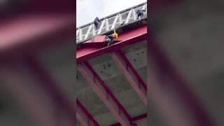 Man Falls From An Overpass In Front Of First Responders, Dies On Spot