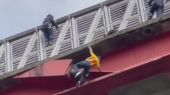 Man Falls From An Overpass In Front Of First Responders, Dies On Spot
