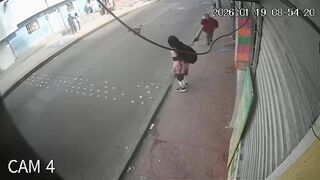 Poor Pedstrian Gets Head Crushed In A Second