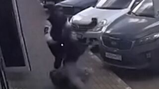 In Novorossiysk, an insane scooter hit a girl on the sidewalk at high speed