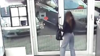 In Novorossiysk, an insane scooter hit a girl on the sidewalk at high speed