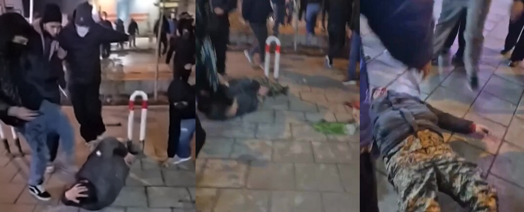 Aggressive protester in Iran