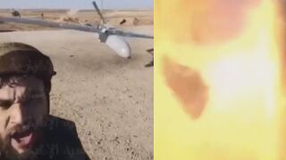 HTS Fighter Hit By SDF Drone While Taking Selfie