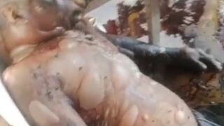 Rotten dead body of Chinese man living alone