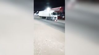 Female Motorcyclist Completely Destroyed By Truck