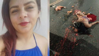 Female Motorcyclist Completely Destroyed By Truck