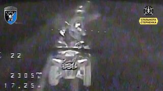 Russian ATV assault obliterated by drones