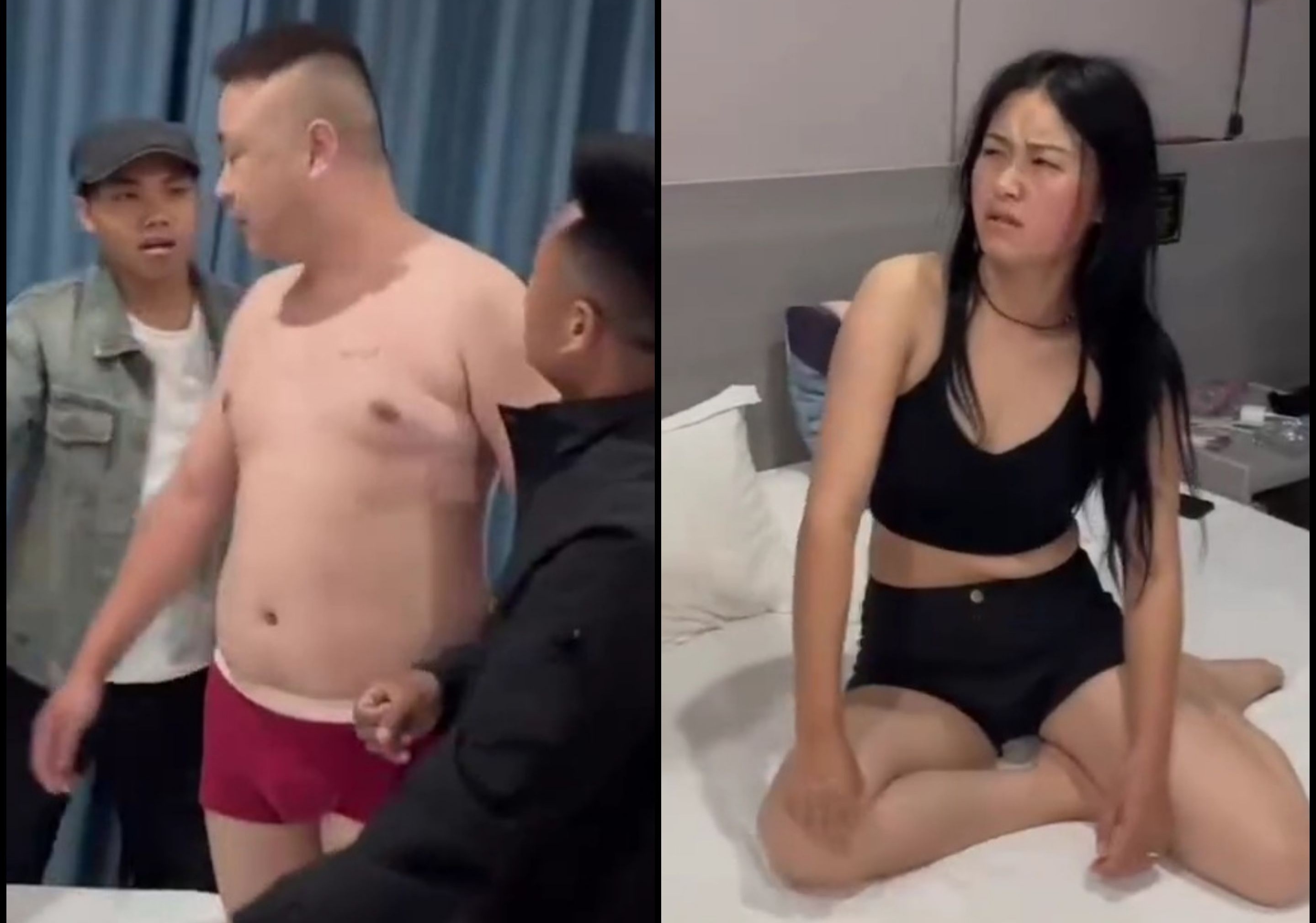 Husband found infethfull wife with lover in his bed
