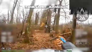 Ukrainian gives Nazi salute before dying.