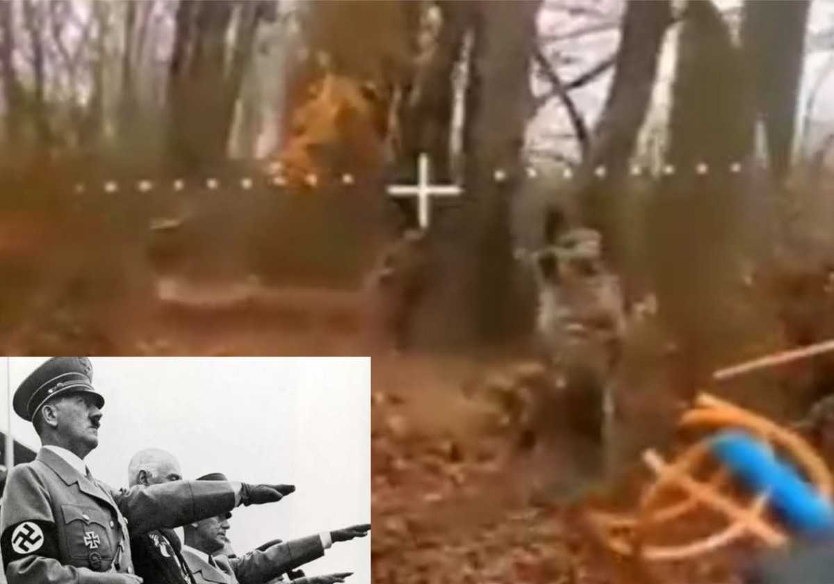 Ukrainian gives Nazi salute before dying.