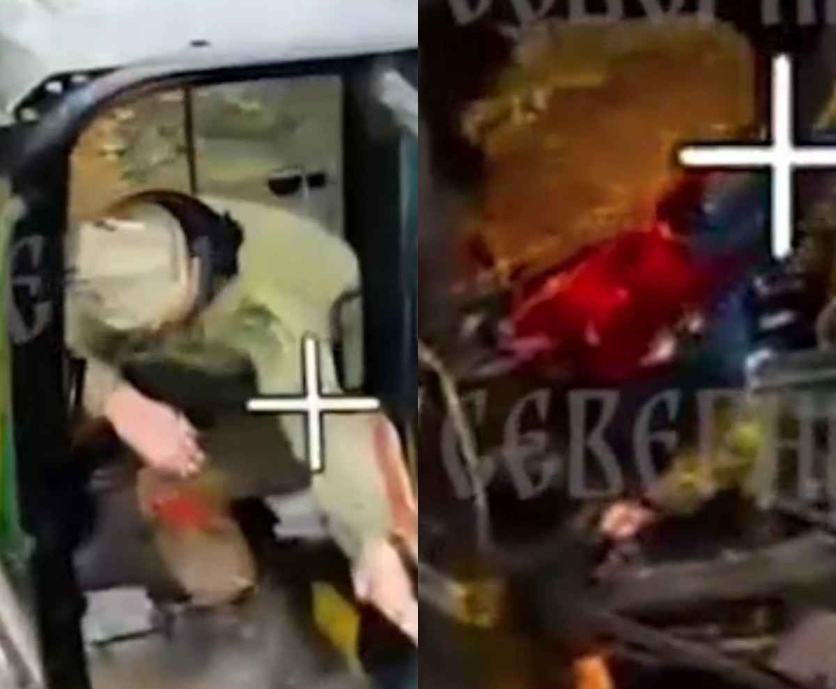 Drone blows open Ukrainian soldier's head.