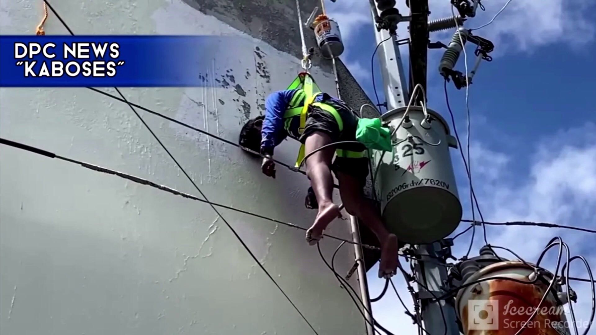 Painter electrocuted