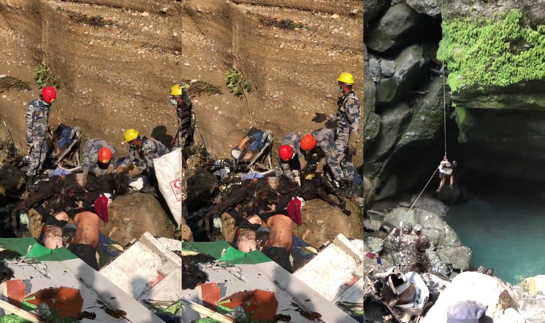 Nepal plane crash death bodies
