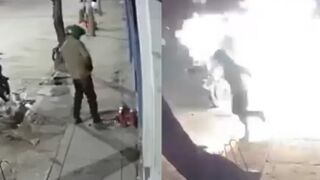 Extortionist Trying To Set Motorcycle Shop Ablaze Catches Fire