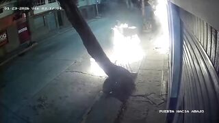 Extortionist Trying To Set Motorcycle Shop Ablaze Catches Fire