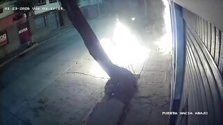 Extortionist Trying To Set Motorcycle Shop Ablaze Catches Fire