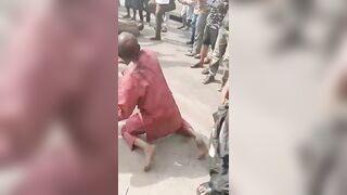 Bandits Caught And Beaten By Mob In Nigeria