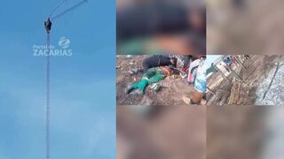 Transmission tower collapse kills two workers.