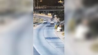 Good Samaritan Rams Motorcycle Thief {CCTV & Aftermath}