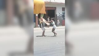 Crazy Bitch Stabs Man In Broad Daylight Following An Argument in Brazil