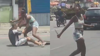Crazy Bitch Stabs Man In Broad Daylight Following An Argument in Brazil