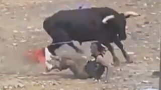 Man Injured By Angry Bull During A Festival