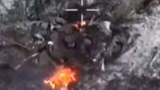 Warming the RU occupier who was lying on the cold ground