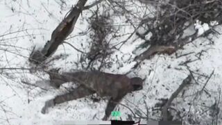 Warming the RU occupier who was lying on the cold ground