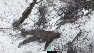 Warming the RU occupier who was lying on the cold ground