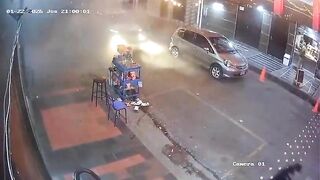 Men On A Motorcycle Threw A Grenade In Front Of A Night Club