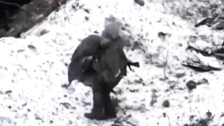 Ukrainian sniper eliminates russian soldier with a shot to the face