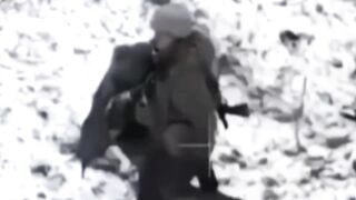 Ukrainian sniper eliminates russian soldier with a shot to the face