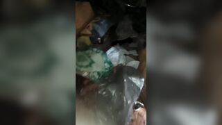 Ukrainian junkie with maggots.
