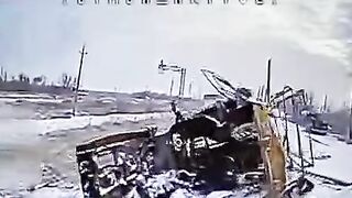 Epic rupture of two fascist katsaps at the Pokrovsk direction
