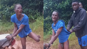 Skinny Thief Stripped, Flogged And Tied To Motorcycle By Angry Locals