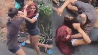 Brazilian Bitches Get Into A Wild Battle In Dirty Slums