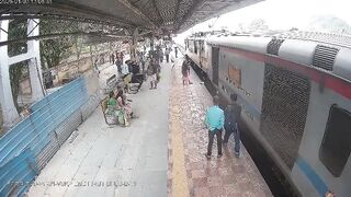 Depressed Man Jumps On Tracks In Front Of Moving Train