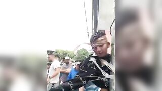 Captured Thief Tied To The Pole, Humiliated Before Police Arrest Him