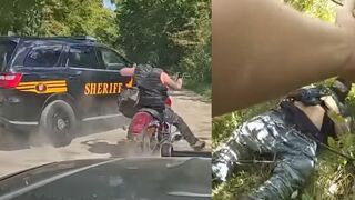 Motorcycle Rider Flees Ohio Deputies Then Reaches for Gun