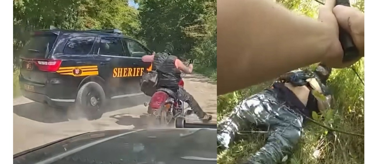 Motorcycle Rider Flees Ohio Deputies Then Reaches for Gun