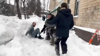 In Moscow, a mother tried to protect her son from Armenians