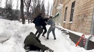 In Moscow, a mother tried to protect her son from Armenians