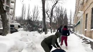 In Moscow, a mother tried to protect her son from Armenians